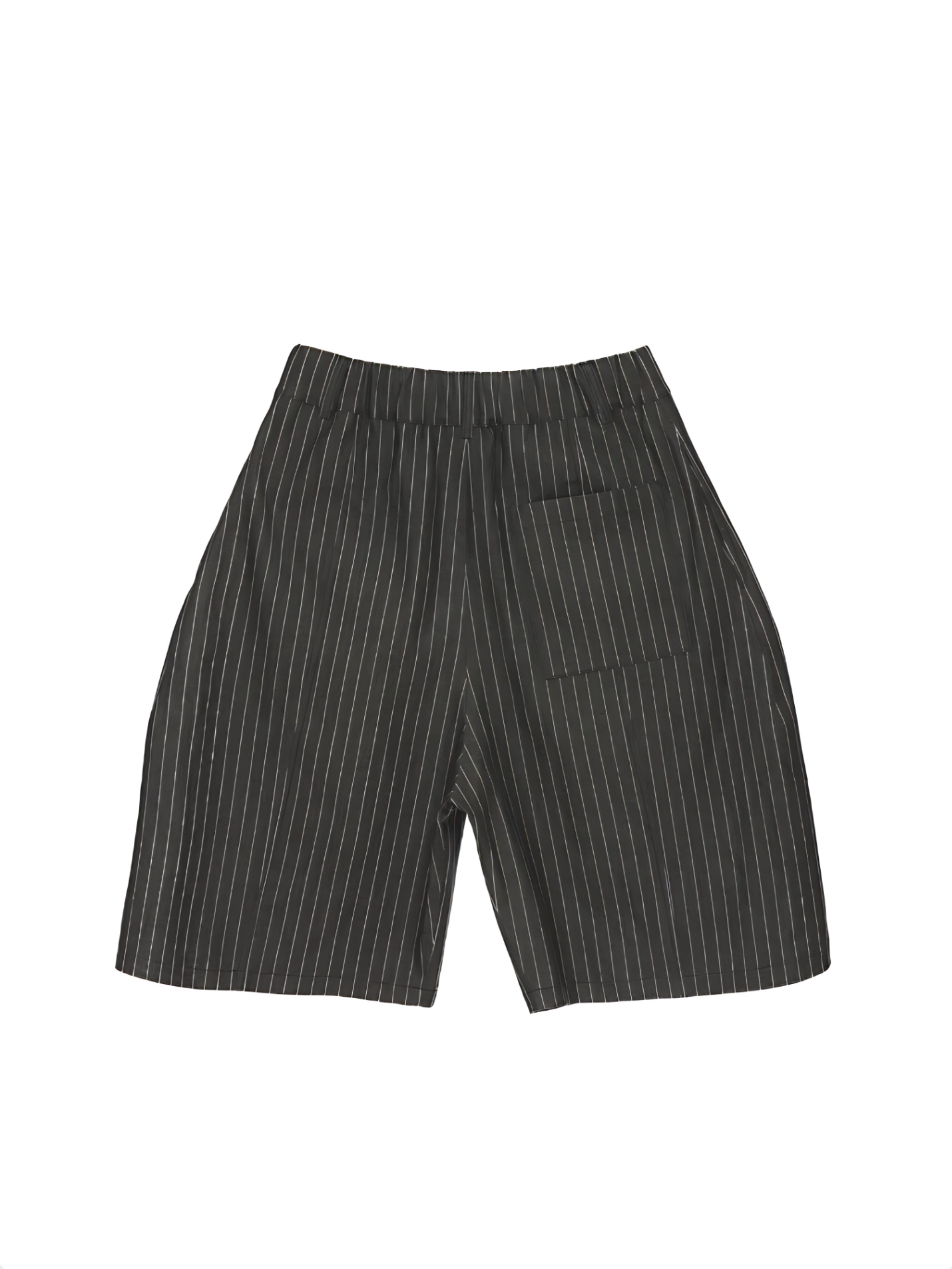 6CRAYON Elastic Waist Wide-Leg Shorts - Double Pleated & Loose Fit with Drawstring