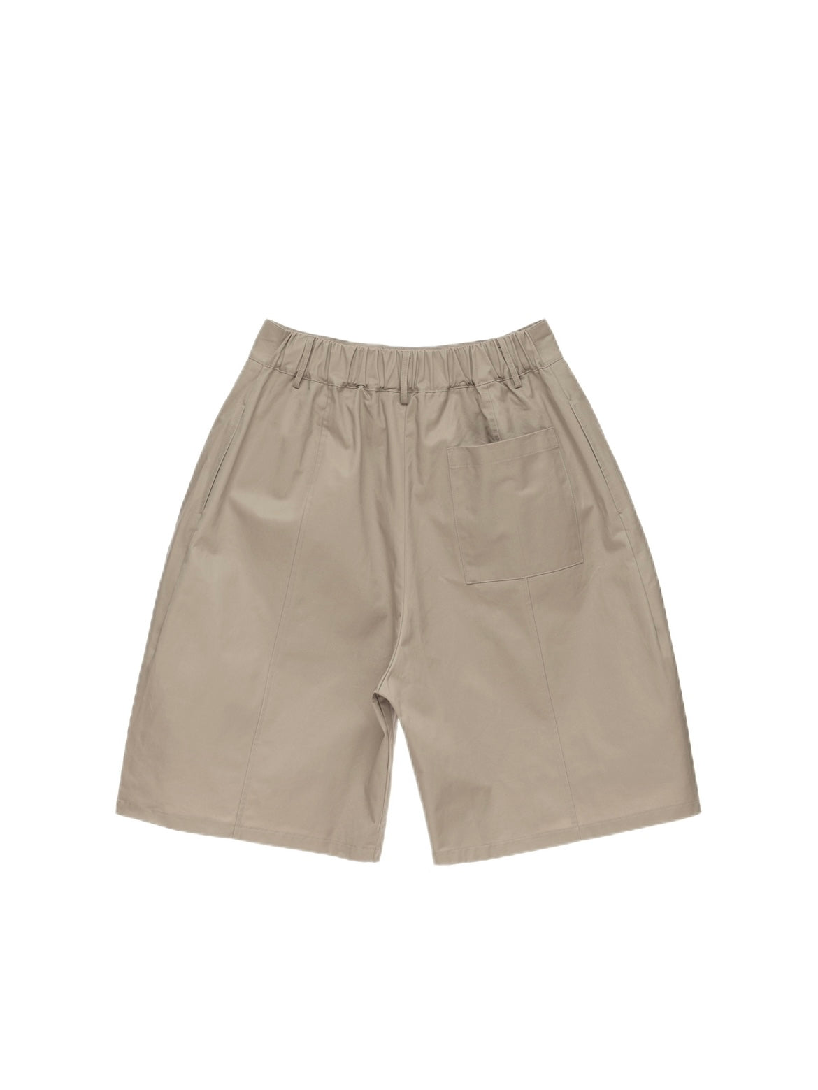 6CRAYON Elastic Waist Wide-Leg Shorts 2.0 – Double Pleated & Loose Fit with Coating